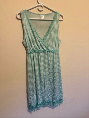 Lamaze Mint Green & White Striped Sleeveless Chemise